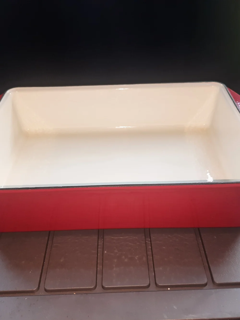 Red Ceramic Rectangular Baking Dish by Mario Batali
